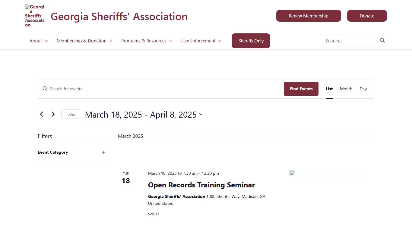 Past Events from October 10, 2022 – August 12, 2022 – Page 9 – Georgia Sheriffs' Association